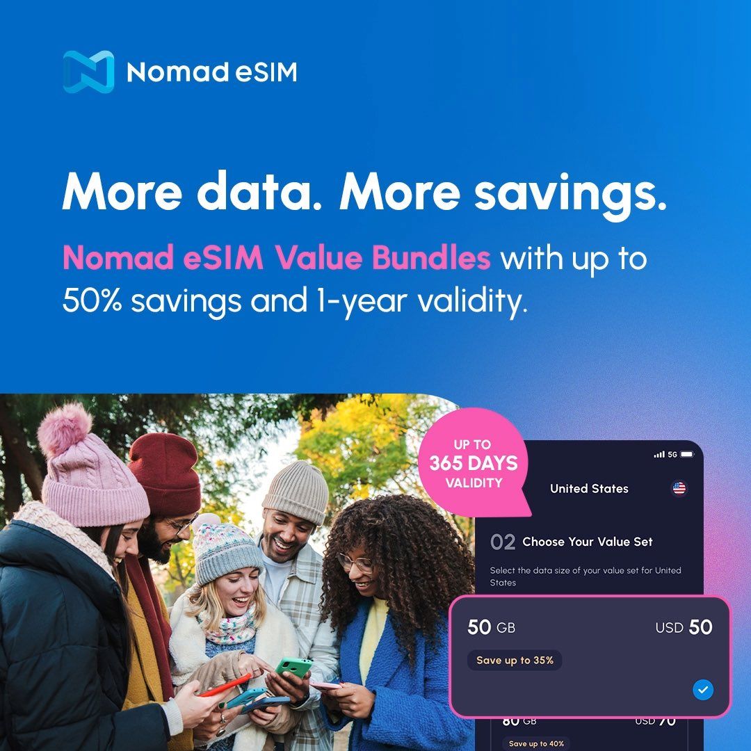 Nomad eSIM Launches First Christmas Value Bundle With Up to One Year of Travel Data Flexibility