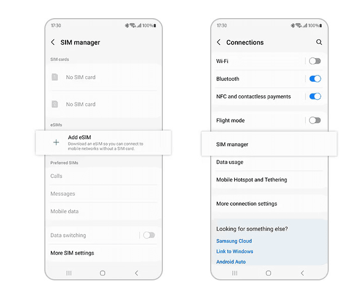 Samsung SIM manager