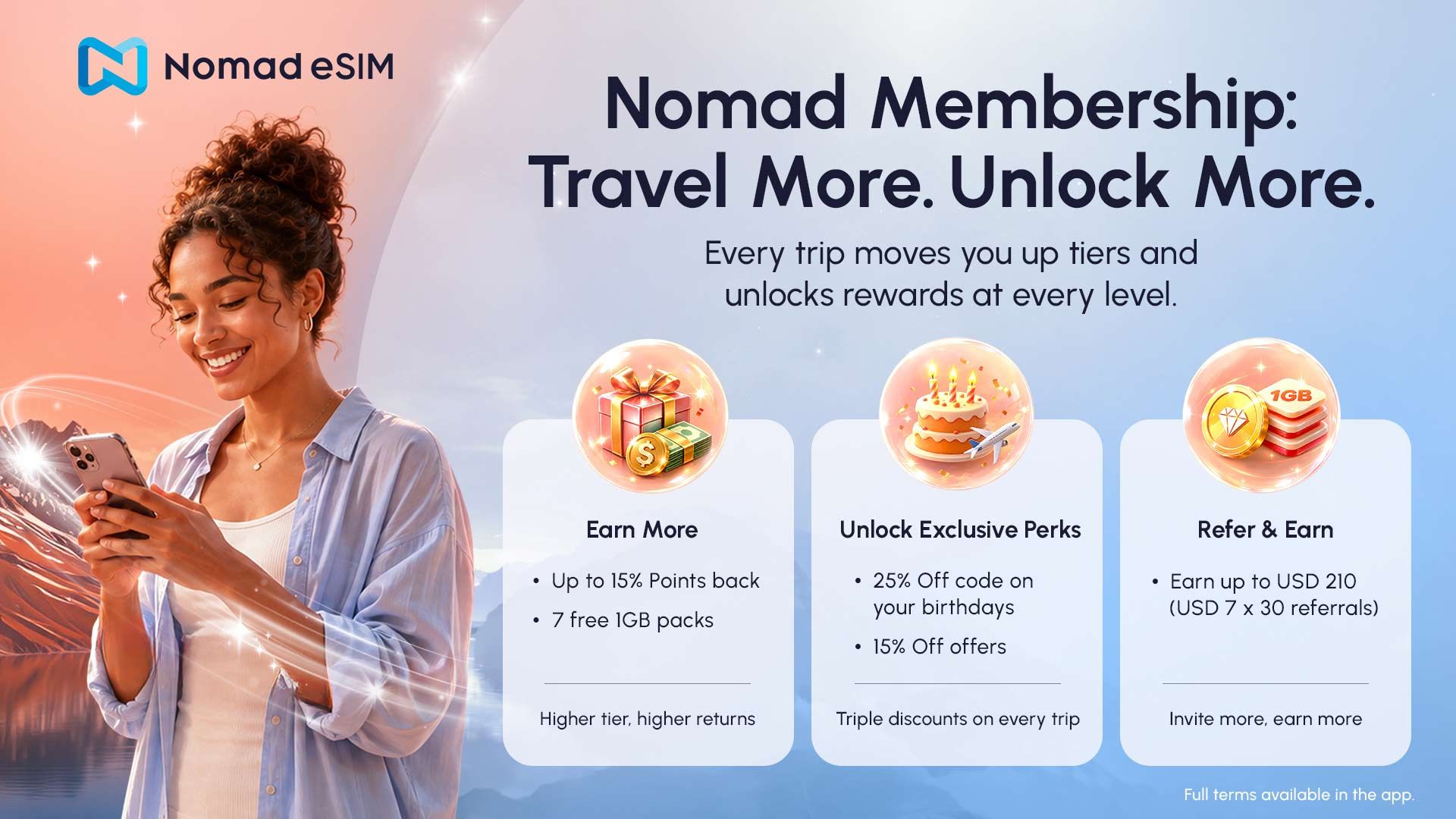 Hero banner of Nomad Membership 