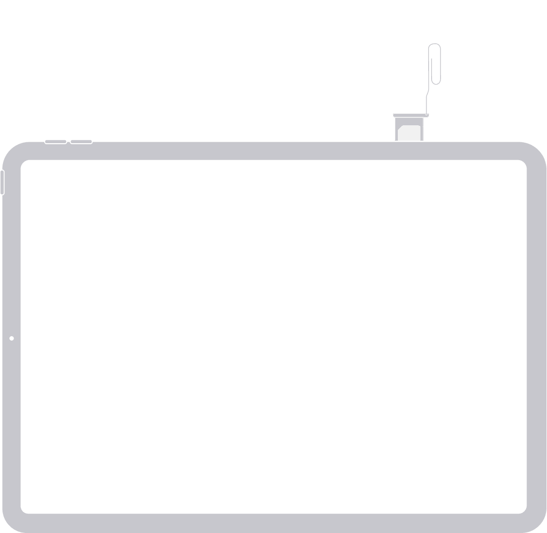 iPad with SIM tray diagram