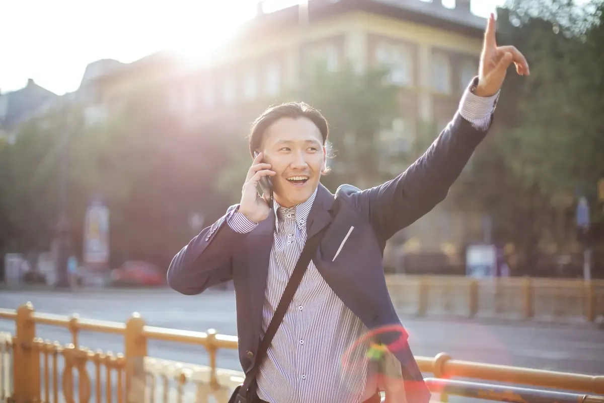 person on a call