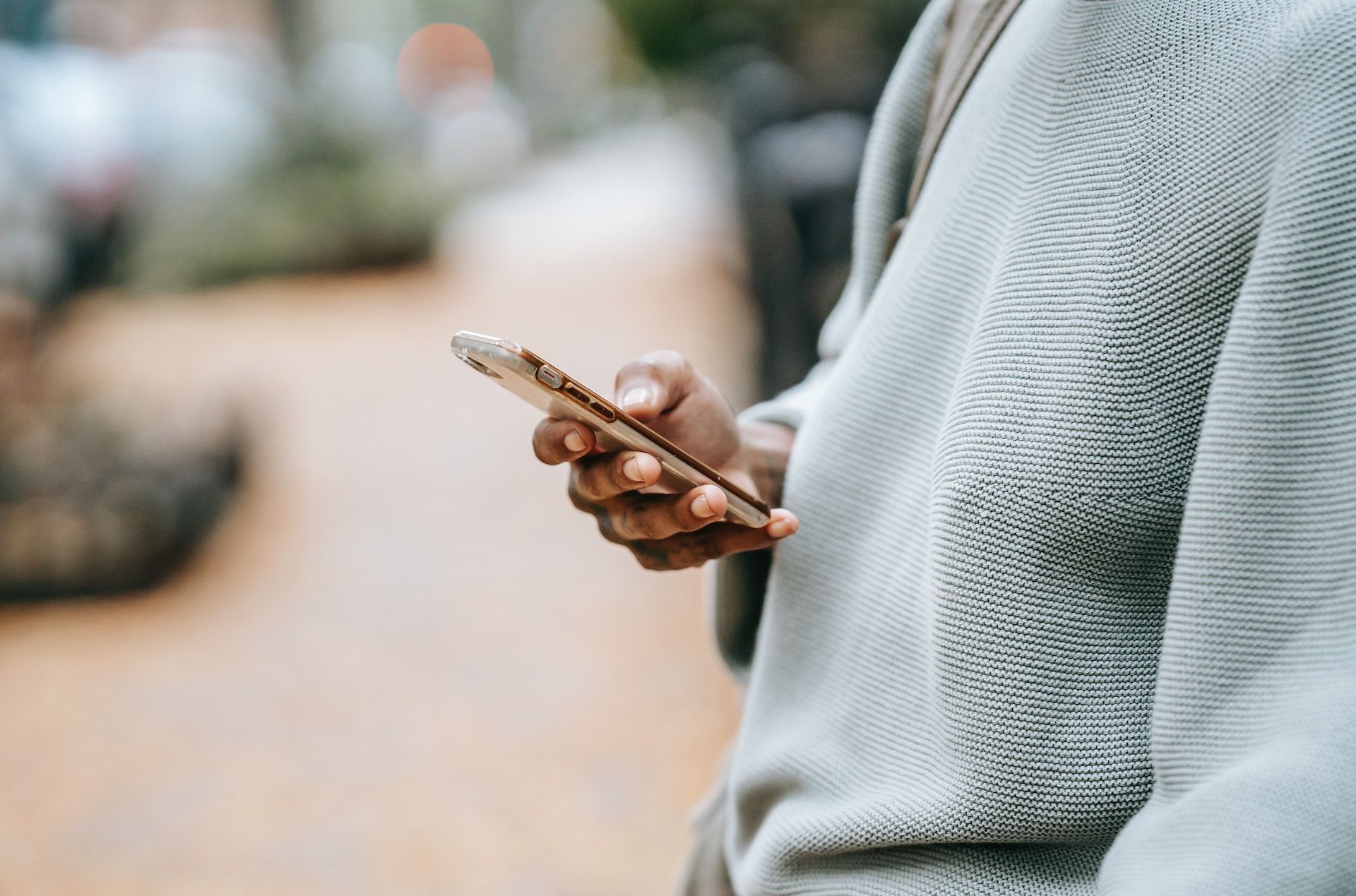 person holding a phone